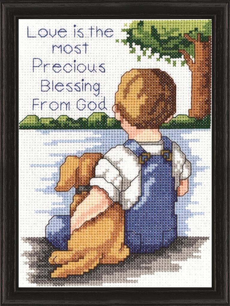 Janlynn Mini Counted Cross Stitch Kit 5X7 Precious Blessing 14 Count
