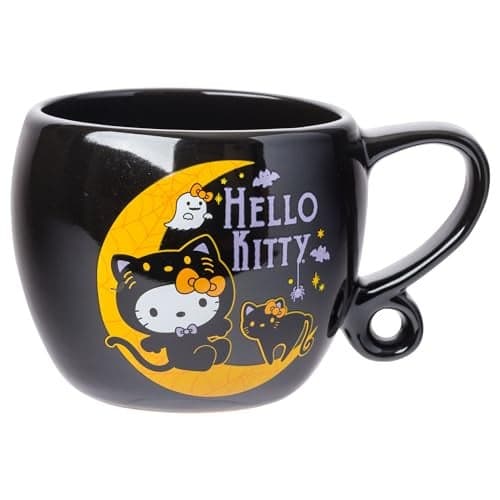 Silver Buffalo Sanrio Hello Kitty Halloween Loop Handle Ceramic Mug 159 ounces