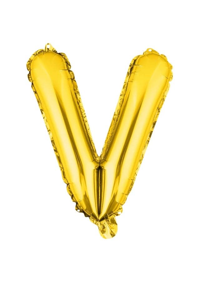 Giant Gold Letter V Balloon Foil Helium Big Single Mylar Balloon Birthday Party Decoration Supply Baby Shower Event