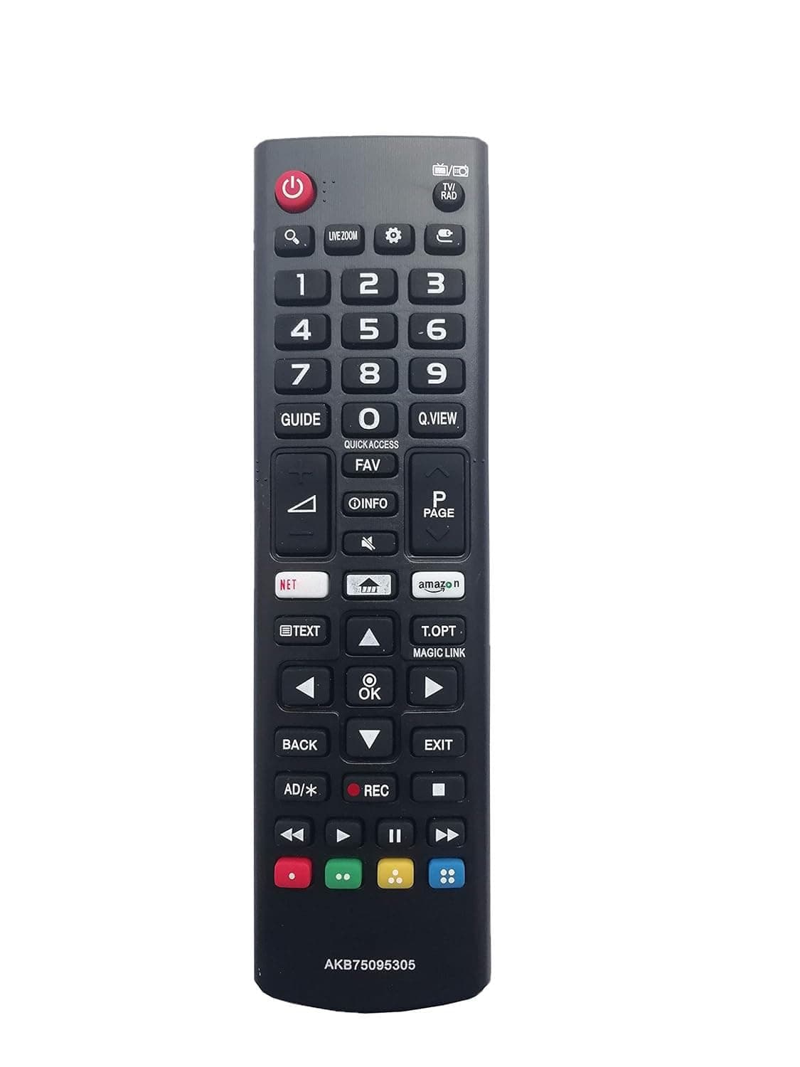 LipiWorld® AKB75095305 Led LCD Universal Remote Control (Suitable for Lg Led Tv) Compatible for LG Tv Remote