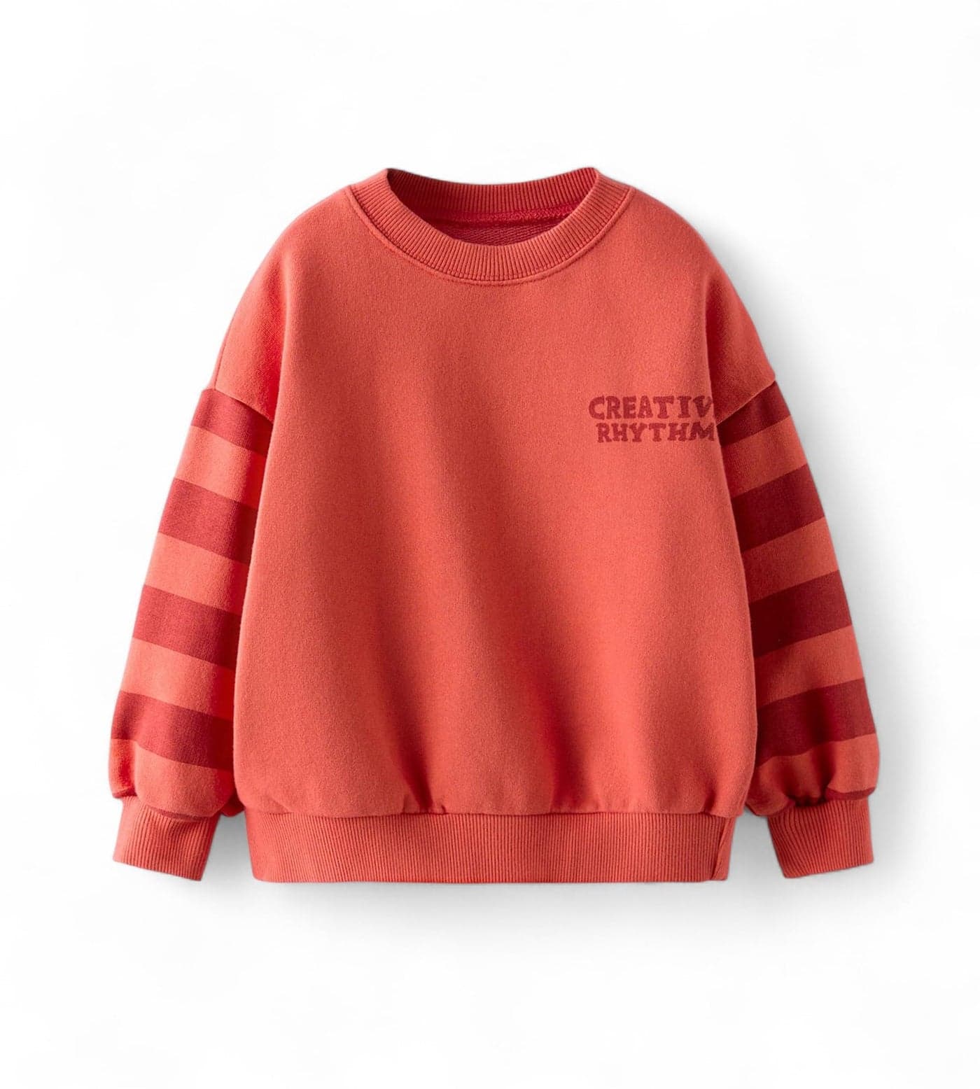 Alan Jones Clothing Boys & Girls Oversized Sweatshirt | Placement Print | Age 3-10 Years | Warm & Comfortable Kids Pullover (Reddish_4-5 Years)
