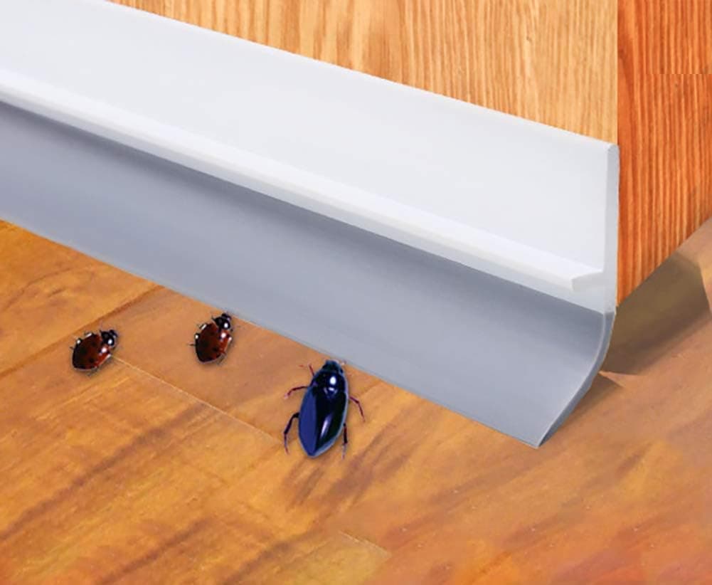 Delzon Door Stopper Air Gap Sealer Tape PVC Frame with Self Adheshive East to Install Rubber Brush 100 cm 7