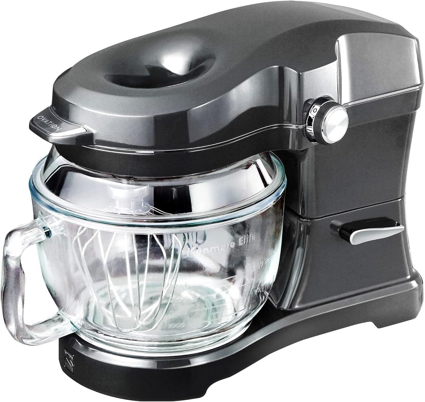 Kenmore Elite Ovation 49090 Exclusive PourIn Top 5Qt TiltHead Kitchen Stand Mixer Metallic Silver