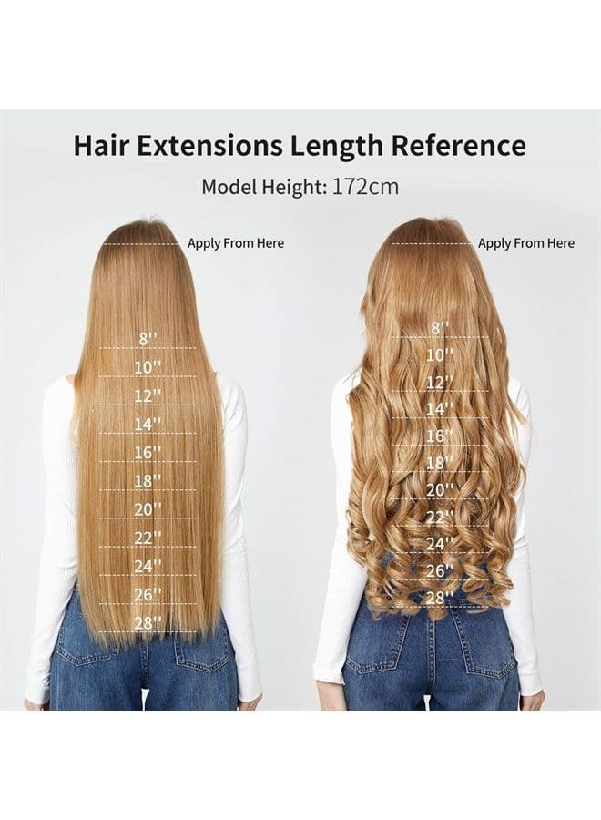 16" 1-Pack 3/4 Full Head Curly Wavy Clips in on Synthetic Hair Extensions Hairpieces for Women 5 Clips 3.9 Oz per Piece - Dark Brown with Chestnut Highlights