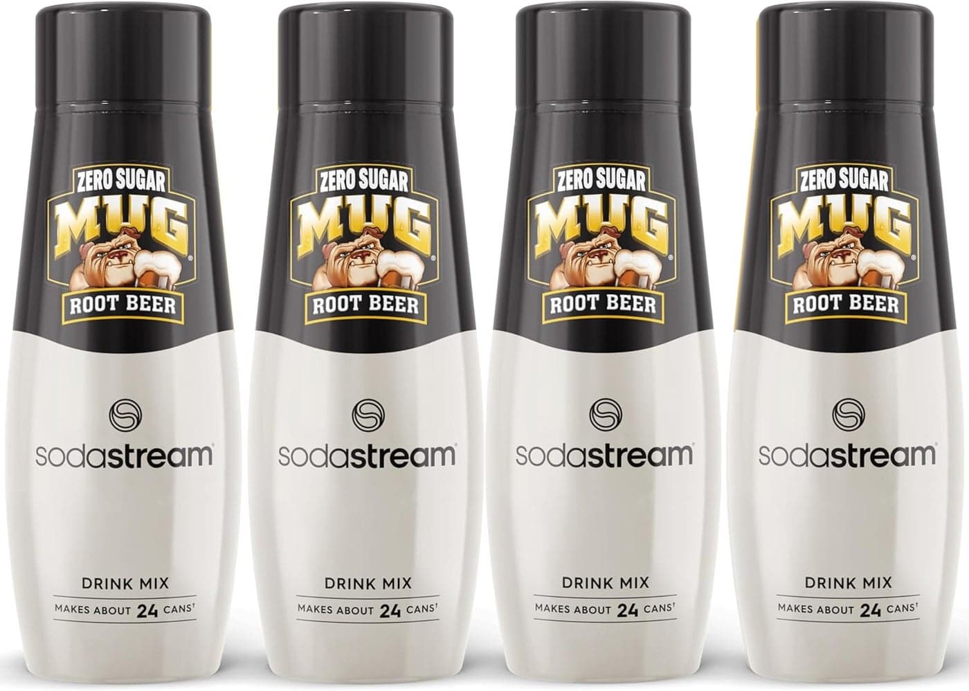 SodaStream Mug Root Beer Zero Sugar Drink Mix - 440ml, Pack of 4