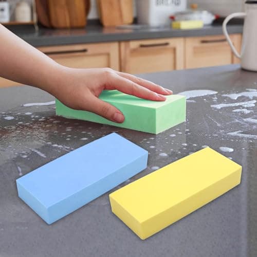 Kuber Industries Pack of 3 Sponge Block for Washing Car, Windows & Floors | Sponge Block for Household & Magic Cleaning Sponge | Multicolor