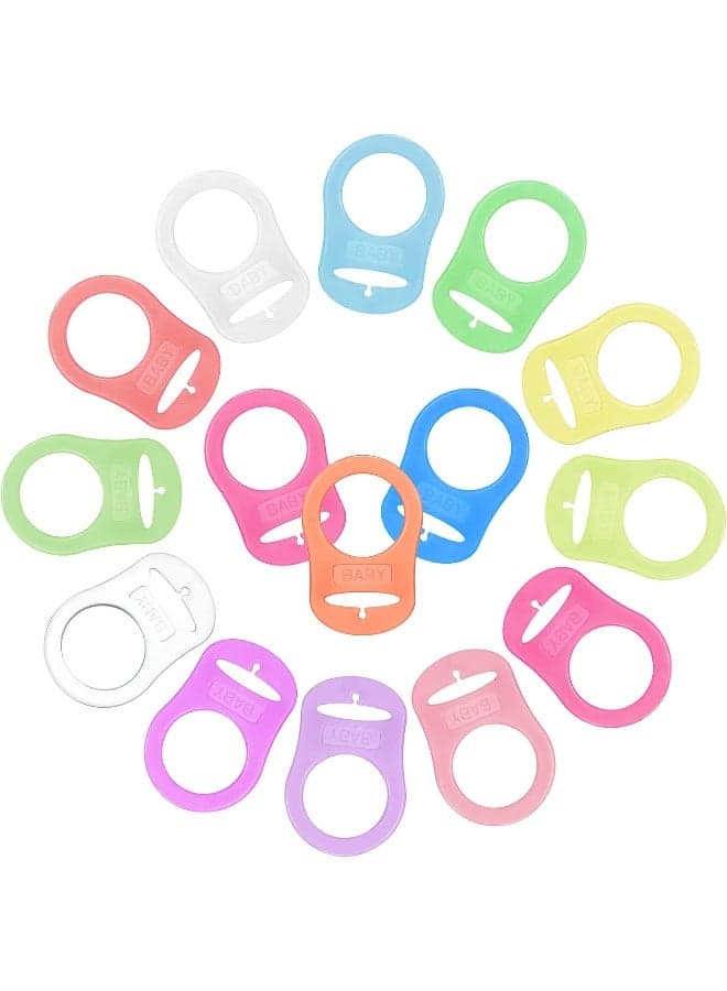 Patelai FUAUFAS 15 Pieces Soft Silicone Baby Pacifier Clips Holders