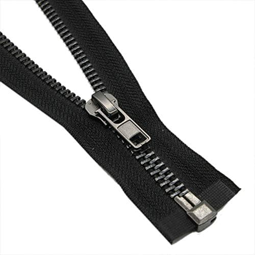 Leekayer 8 36 Inch Separating Jacket Zipper Black Nickel 91cm Metal Zipper Heavy Duty Metal Zippers for Jackets Sewing Coats Crafts 36 Nickel
