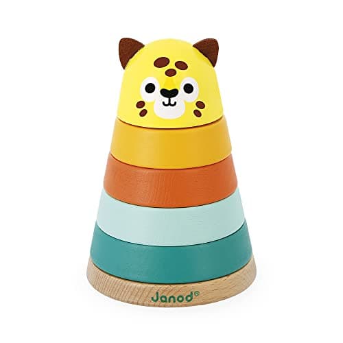 Janod Tropik Jaguar Stacking Toy 5 Stackable Pieces 1 Year J08261