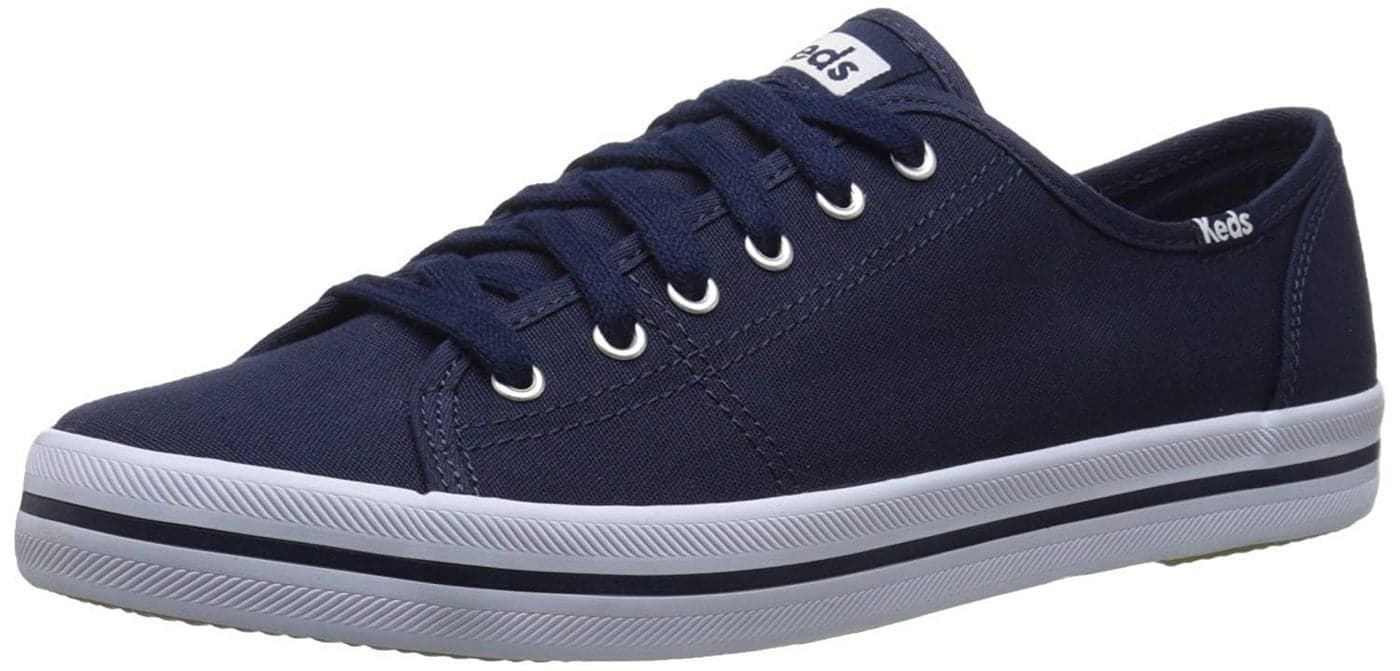 Keds Kickstart Lace Up Sneaker Womens Navy Canvas 85 Medium