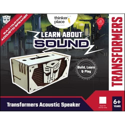 ThinkerPlace Transformer Acoustic Speaker DIY Kit | Build, Learn & Play | STEM Toy for Kids Age 6+ | Sound Learning Kit with Transformers Design | Fun Educational Game