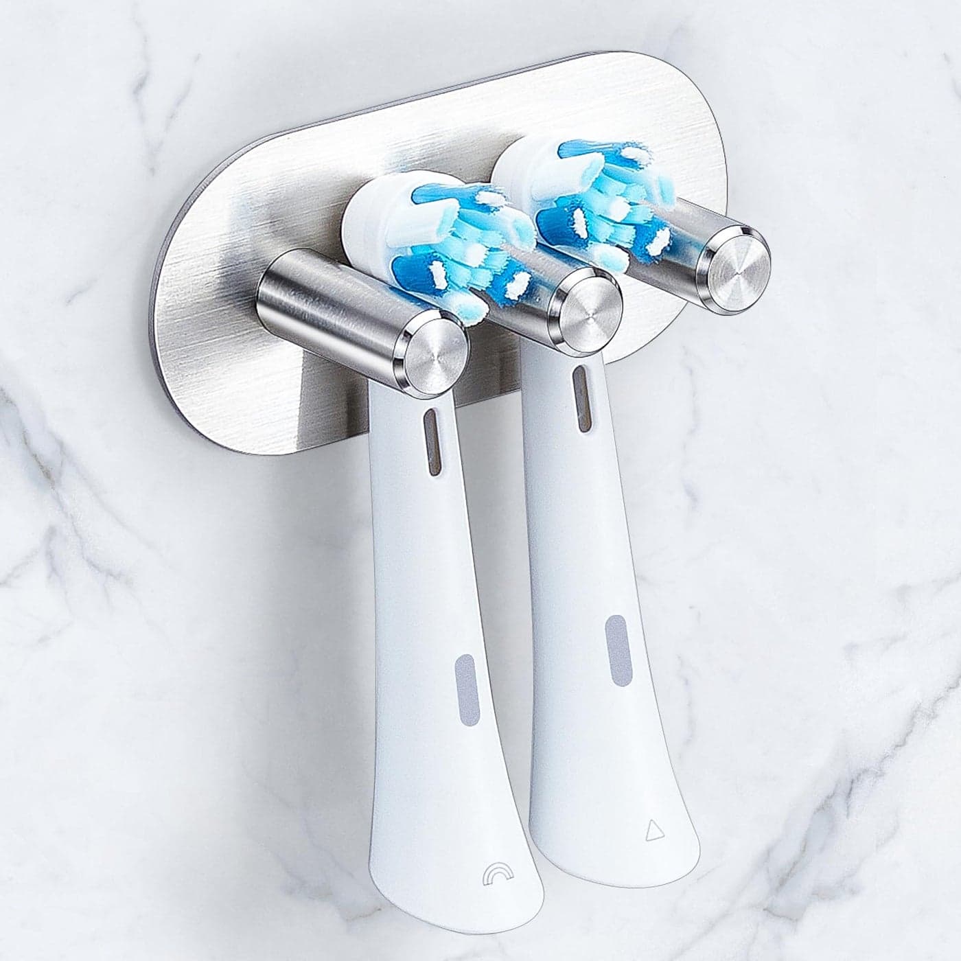 YAYINLI Electric Toothbrush Holder Wall Mounted Toothbrush Head Holders for Bathroom Self Adhesive Non Screw Tooth Brush Holder AntiRust Metal SUS304 Stainless Steel Toothbrush Organiser