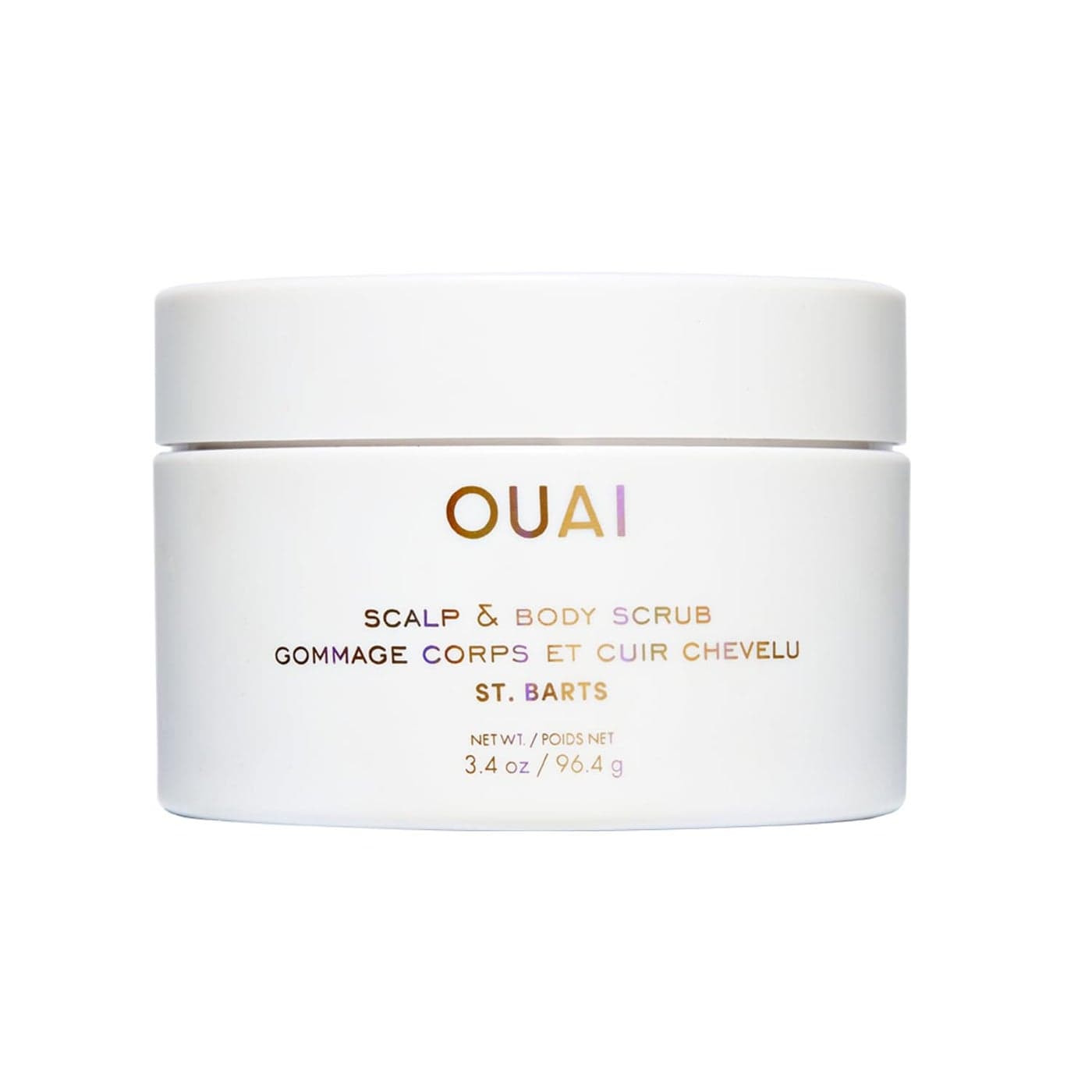 OUAI Scalp Body Scrub St Barts Travel Size Exfoliating Body Scrub with Sugar Coconut Oil Blend for Smooth Moisturized Skin Gentle Scalp Scrub for Removing Product Build Up 34 oz