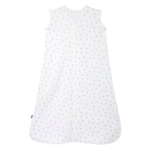 HALO SleepSack, 100% Cotton Wearable Blanket, Swaddle Transition Sleeping Bag, TOG 0.5, Blue Thyme, Small, 0-6 Months