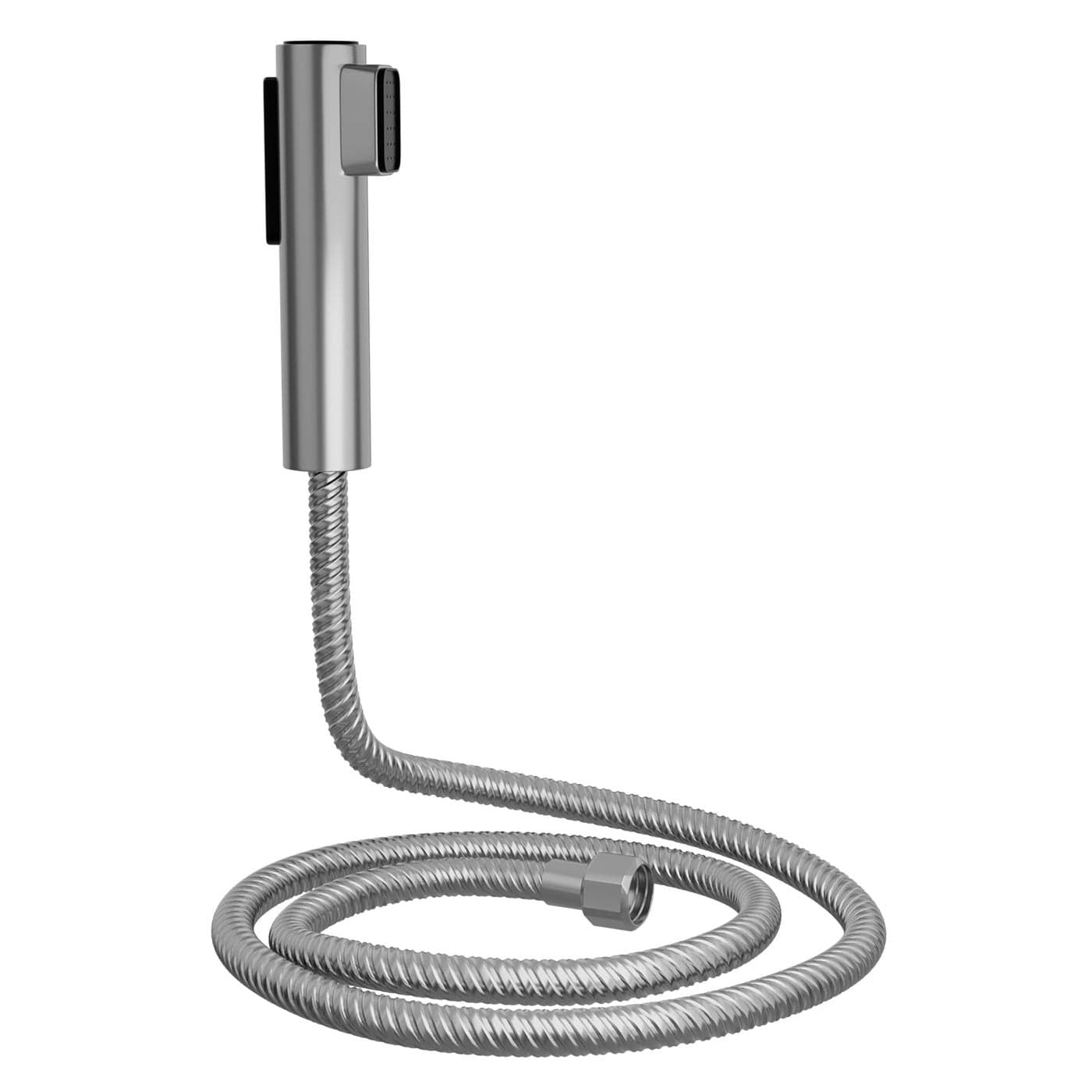 Lifelong Bathroom Water Gun Dual Flow Jet Spray,High Pressure Health Faucet -SS-304 Grade Handheld Bidet,1 mtr Flexible Hose Pipe & Wall Hook for English Toilet,Chrome Finish(LLBAHFDF1)Stainless Steel