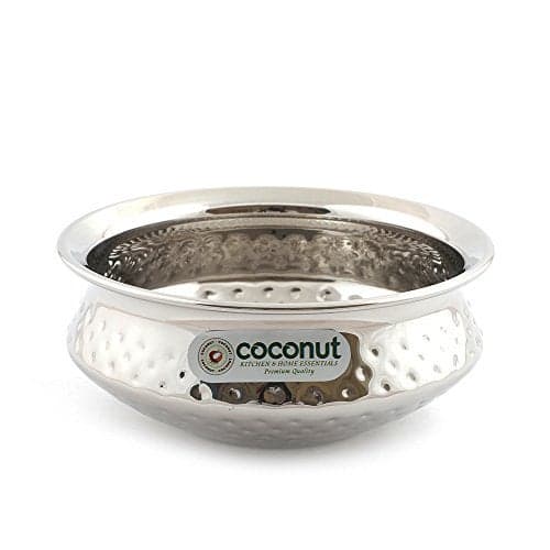 Coconut Stainless Steel Hammered Golconda Kadai - 500 ML