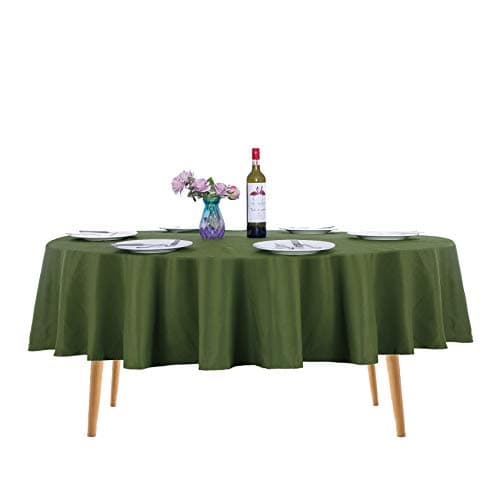 Ascoza 2pack 90 Inch Willow Round Tablecloth in Washable Polyester Fabric for WeddingBanquetRestaurantParties