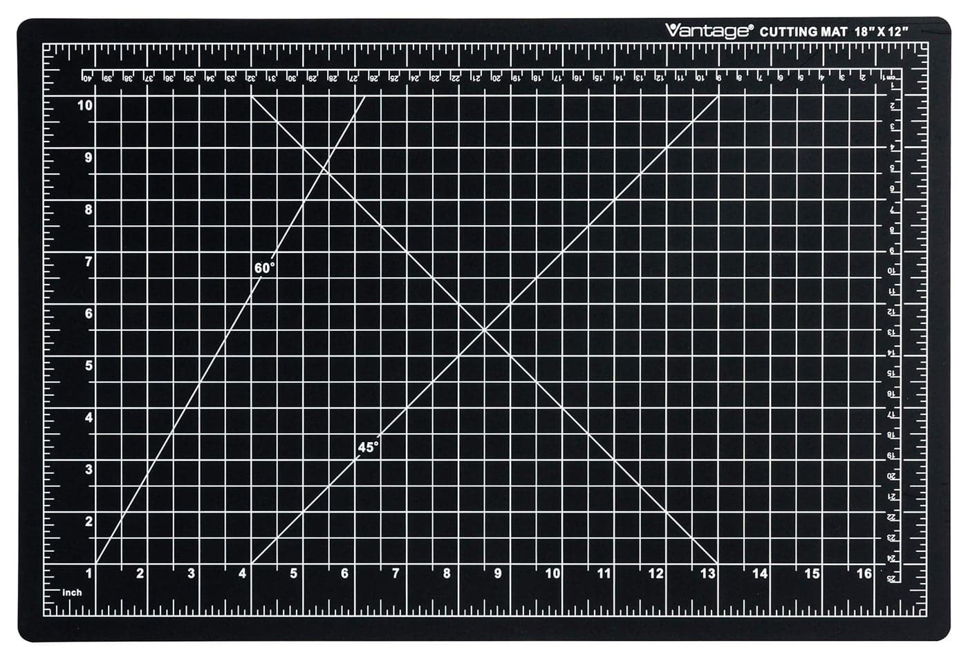 Dahle Vantage 10671 Premium SelfHealing Cutting Mat 12x18 12 Grid 5 Layers for Max Healing Perfect for Crafts Sewing Black