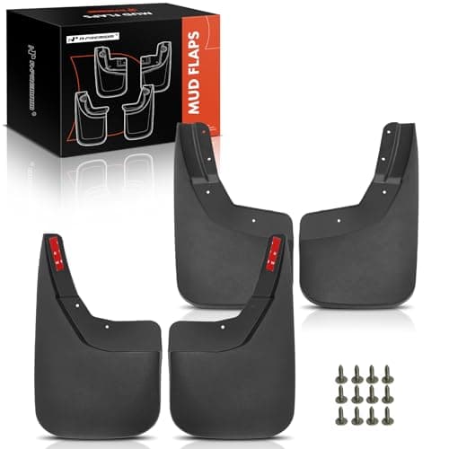 A-Premium Mud Flaps Compatible with Chevrolet Silverado 1500 3500 2500 HD 3500 HD 2014-2018, No Drilling Required Mud Guards with Hardware Accessories, Set of 4 Front and Rear