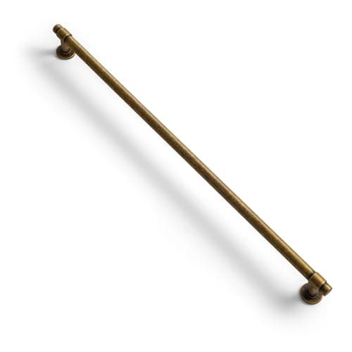 GooKi Vintage Retro Antique Brass Zinc Alloy Modern Cabinet Handles 126320mm Hole Center Striped Decorations Modern Cabinet Pull Hardware for Bedroom Kitchen 6 Pack