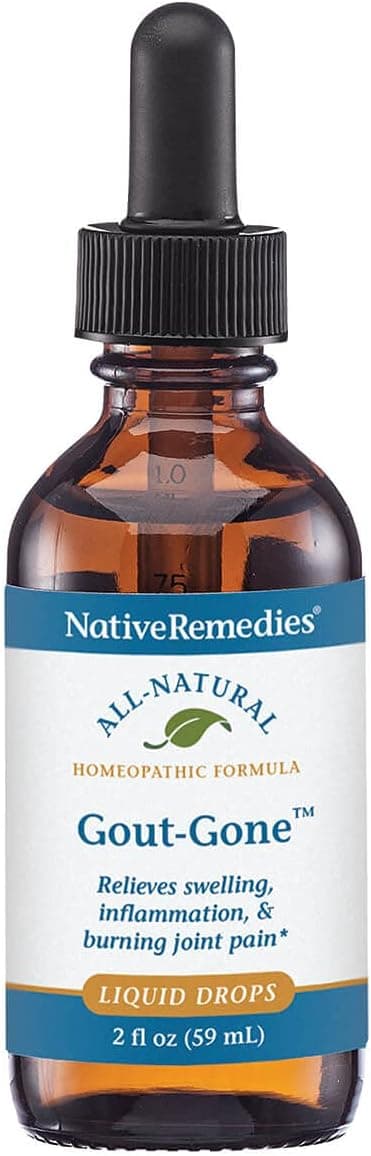 Native Remedies Gout-Gone - Natural Homeopathic Formula for The Joint Swelling, Redness and Discomfort of Gout - 59 mL