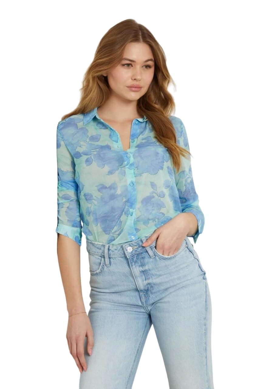 Fery London Womens and Girls Shirt || 3/4th Sleeve Shirts for Women Stylish Western Tops|