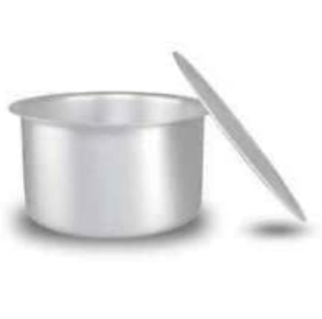Super HK Aluminium Patila/Bhagona/Tapeli with LID (Silver, 7 L)