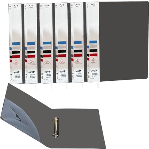 NSSP 2D Ring Binder File| Durable Polyethylene File Folder Document for Professional Use| Holds Upto 250 Sheets (Light Grey, Pack of 2)