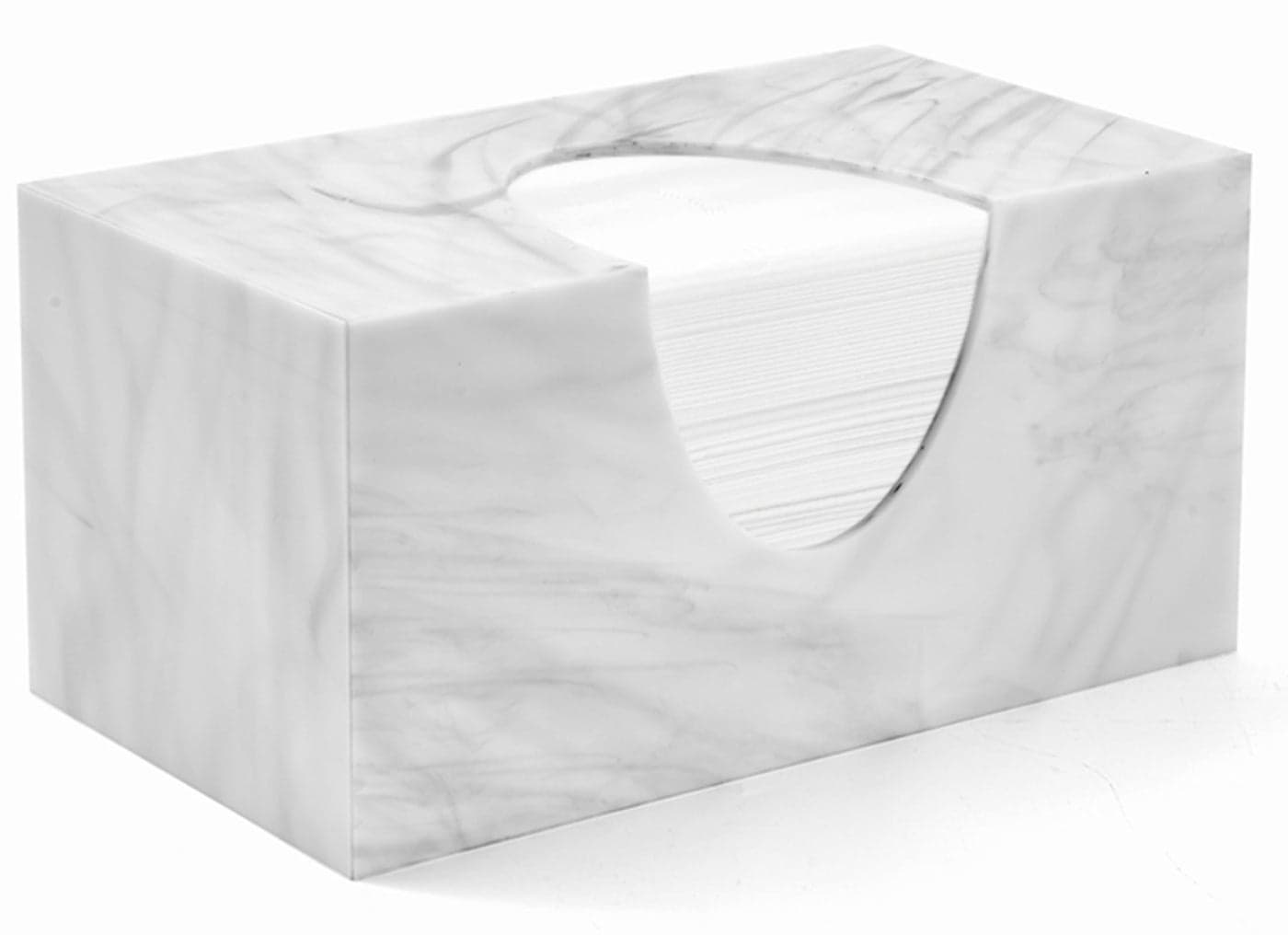 Tissue Box Cover Rectangle Tissue Box Holder Rectangular Compatible with Puffs Acrylic Marble Bathroom Accessories Decor