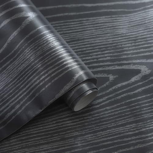 HOMEMATES Self-Adhesive Wallpaper Waterproof Old Furniture Vinyl Stickers Wooden Door Wardrobe Desktop PVC Wall Papers 45 X 304 CM- (Brown Wood)