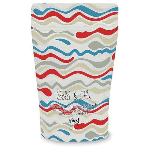 Primal Elements Detoxifying Sea Salt Soak, Vitamin E & Essential Oils, Cold & Flu, 12 oz Resealable Bag