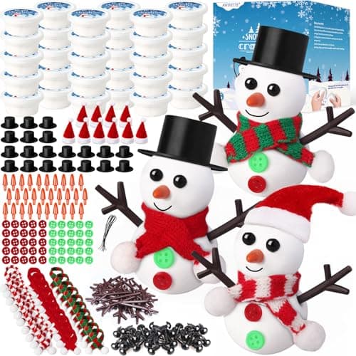 AWHETIE 30 Pack Stocking Stuffers for KidsChristmas Crafts for Kids BulkBuild a Snowman Crafts Kit Modeling ClayChristmas Stocking Stuffers Gifts Activities for Boys Girls