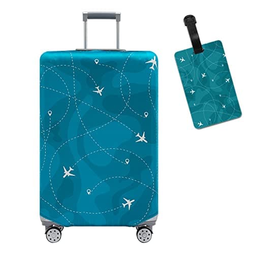 Travelkin Luggage Covers With Tag For Suitcases Tsa Approved,Suitcase Covers Protector Fit 18-32 Inch Luggage L(26-28inch suitcase)