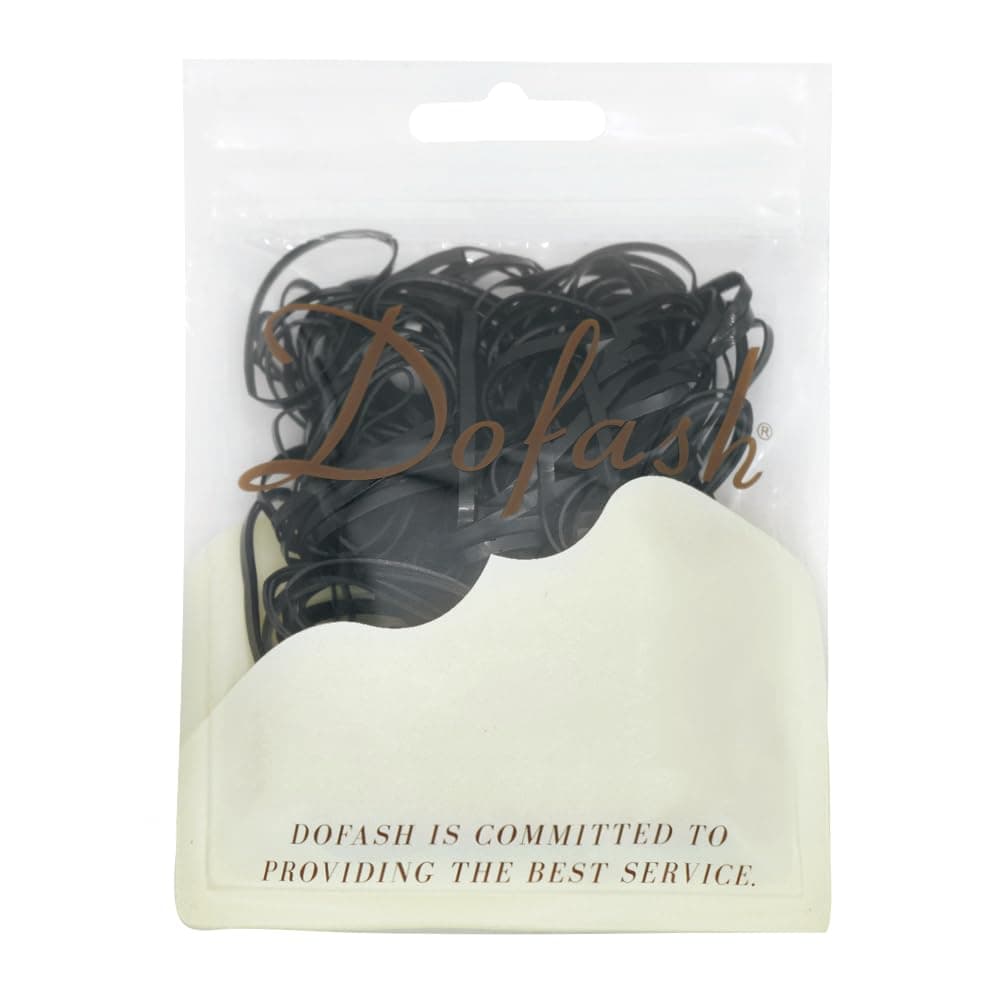 Dofash 2 75MM Snagfree Elastic Hair Ties Rubber Bands for Hair Elastic Hair Bands Hair Rubber Bands Hair Elastics for Womens Hair 150pcs Black