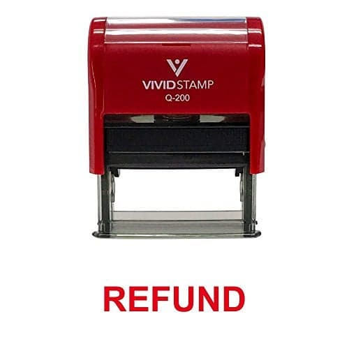 Refund Self Inking Rubber Stamp (Red Ink) - Medium