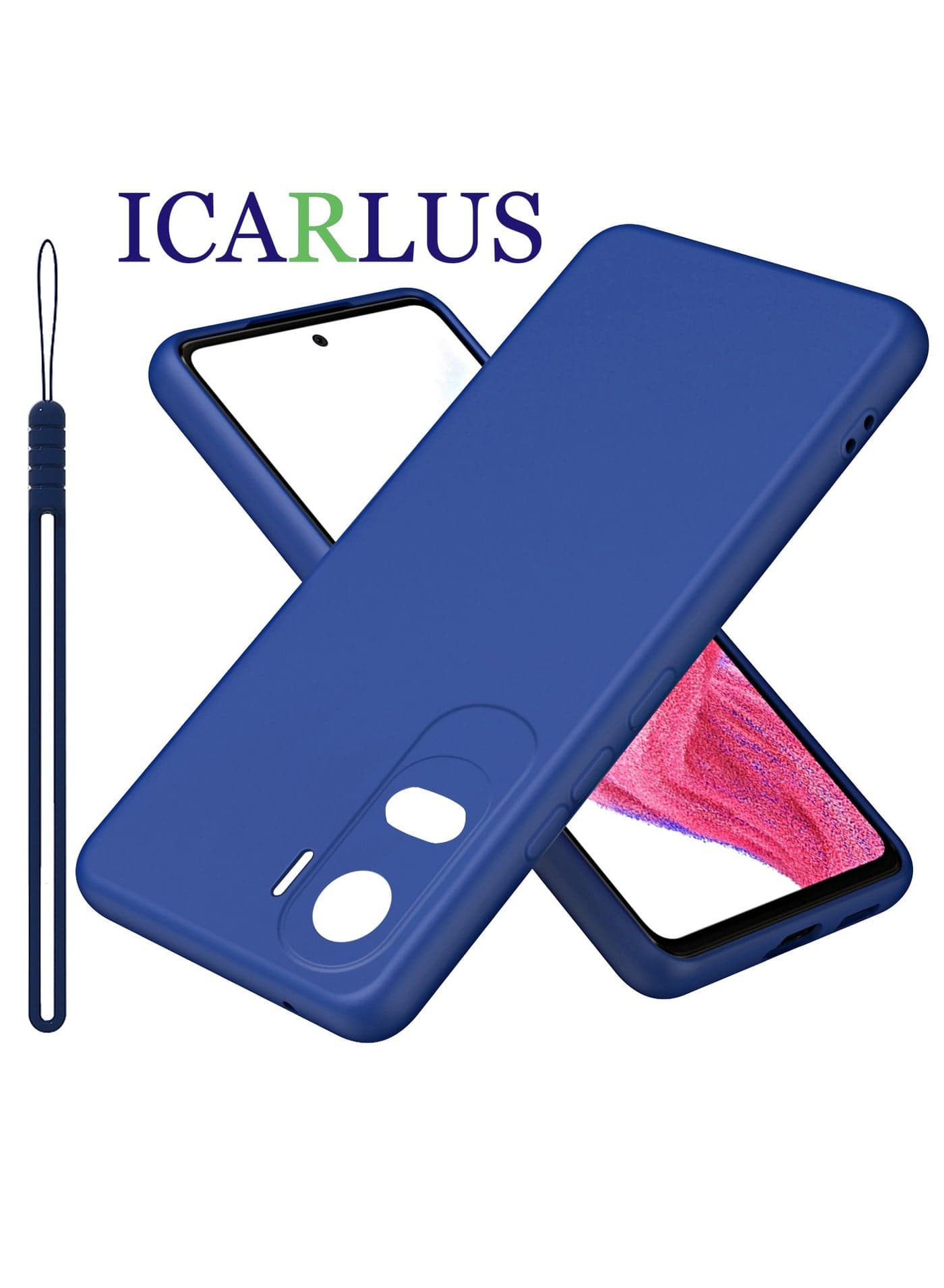 For Honor 90 Lite 5G Case Slim Liquid Silicone Protective Cover Blue