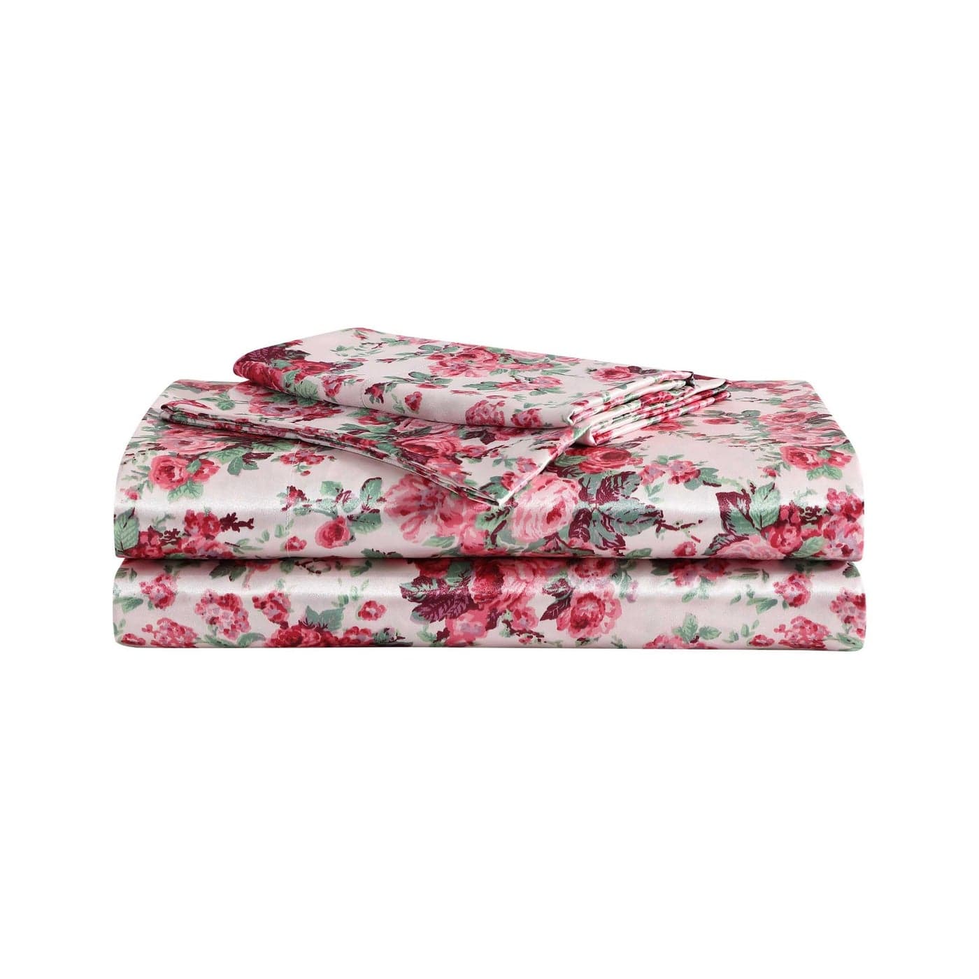 Betsey Johnson Vintage Floral Pink 100 Microfiber King Sheet Set