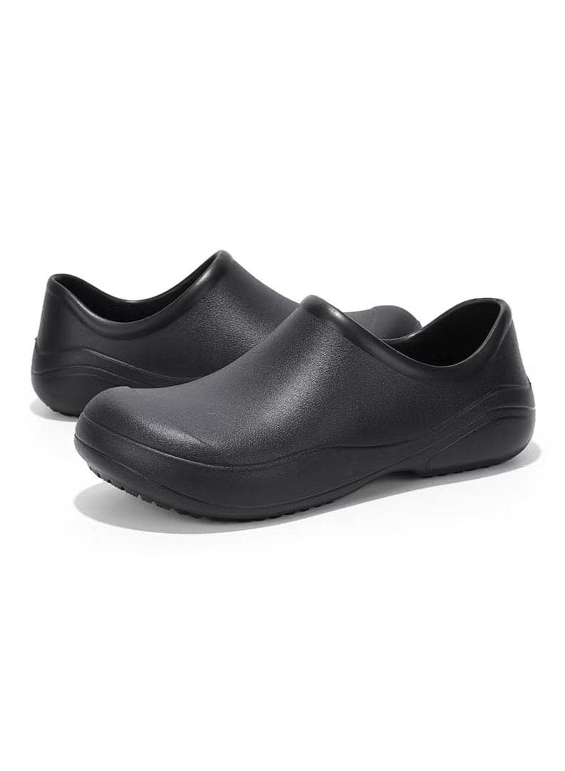 Surgical Shoes, Closed Sole Breathable Shoes for Men and Women, Protective Shoes with Vents for Doctors, Nurses, and Laboratory Workers, Non-Slip Sandals (Black).