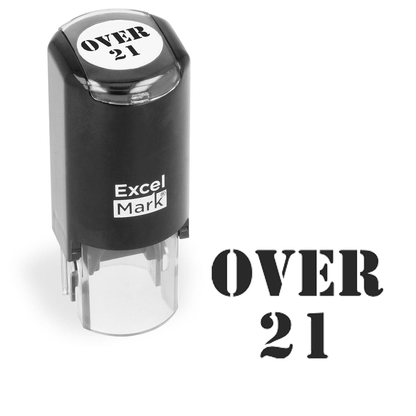 ExcelMark Over 21 Hand Stamp Black Ink