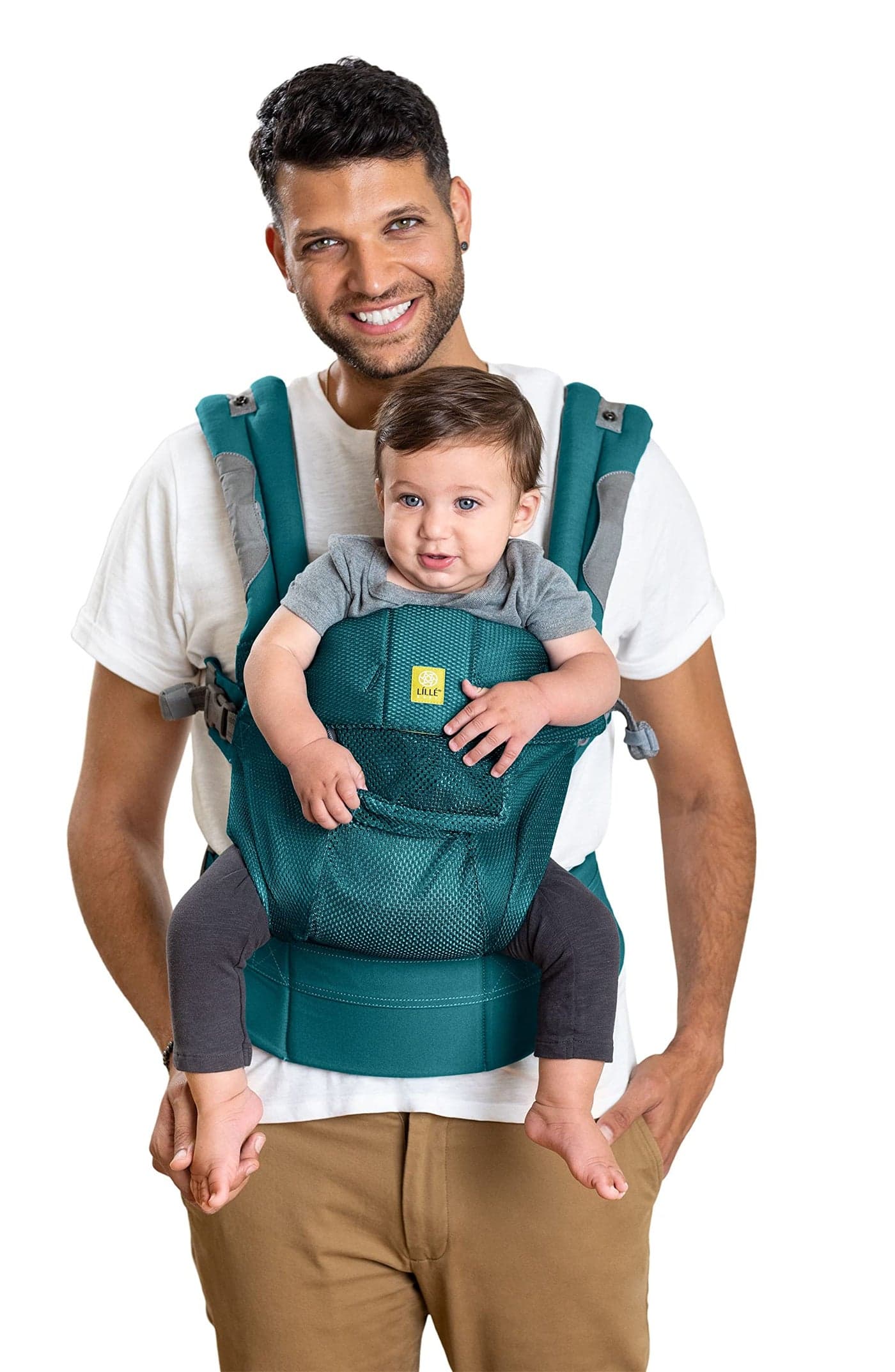 LLLbaby Complete Airflow Ergonomic 6in1 Baby Carrier Infant to Toddler with Lumbar Support 745 Pounds 360 Degree Baby Wearing Inward and Outward Facing Pacific Coast