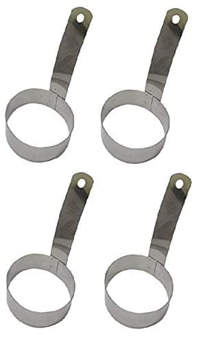 Dynore Stainless Steel 4 Round Egg/Pancake Ring with Handle