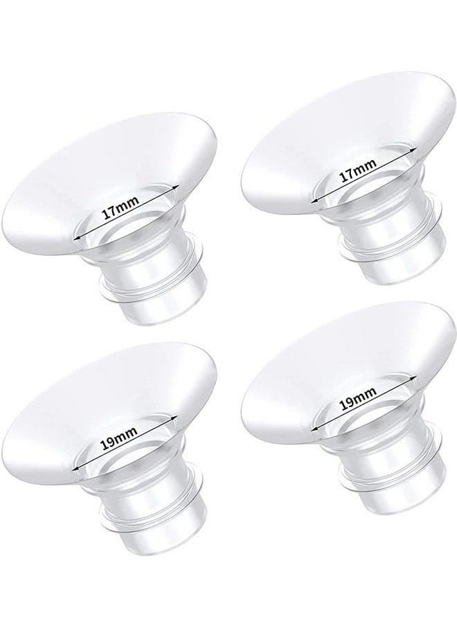 4 Pack 17mm 19mm Breast Milk Pump Inserts for momcozy S9/S12/S9pro/S12pro/Lansinoh/Bellababy Pump Parts Replace, Reduce 24mm Down to 17mm/19mm