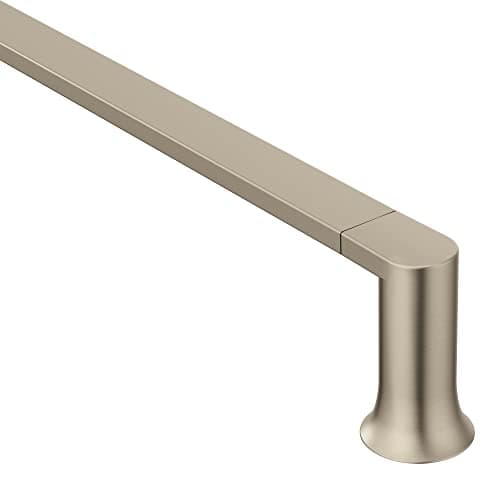 Moen Genta LX Brushed Nickel Modern 18-Inch Single Kitchen or Bathroom Towel Bar, BH3818BN