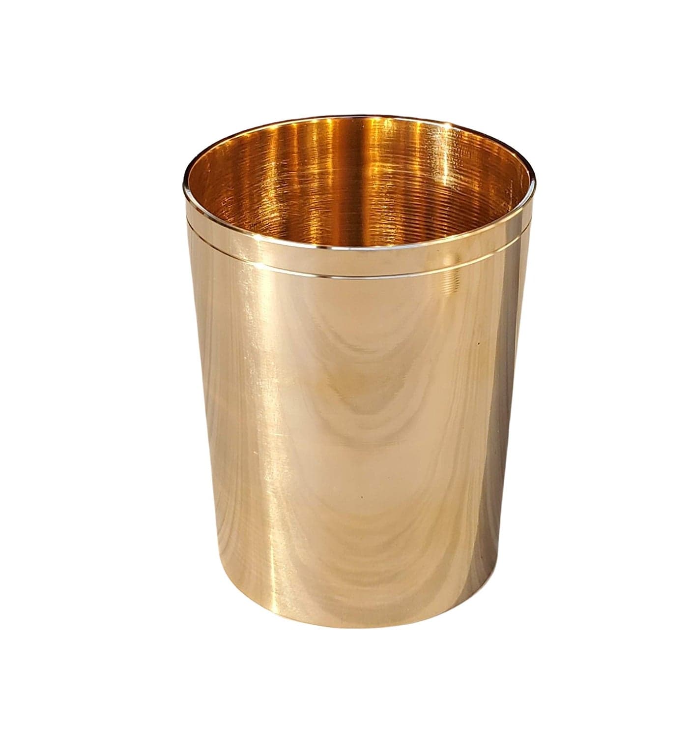 Pure Source India Bronze Kansa Glass Handmade, 1 Piece, 200 Ml, Gold