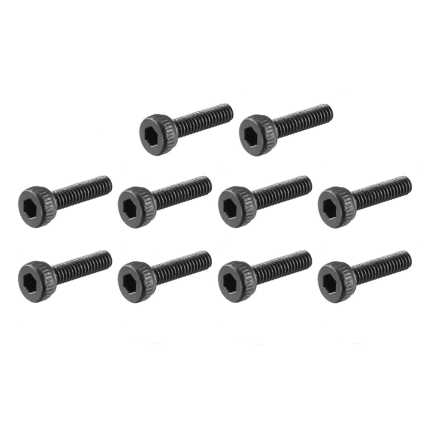 uxcell M2x8mm Alloy Steel Hex Bolt Socket Head Cap Machine Screws Black 50pcs