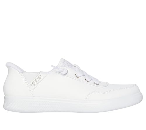 Skechers Women's Hands Free Slip-Ins Skip Cute - B Cute Sweet Sneaker, White, 6.5