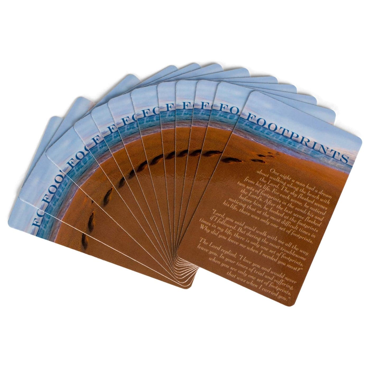 Dicksons Pocket Card Bookmark Footprints Pack of 12