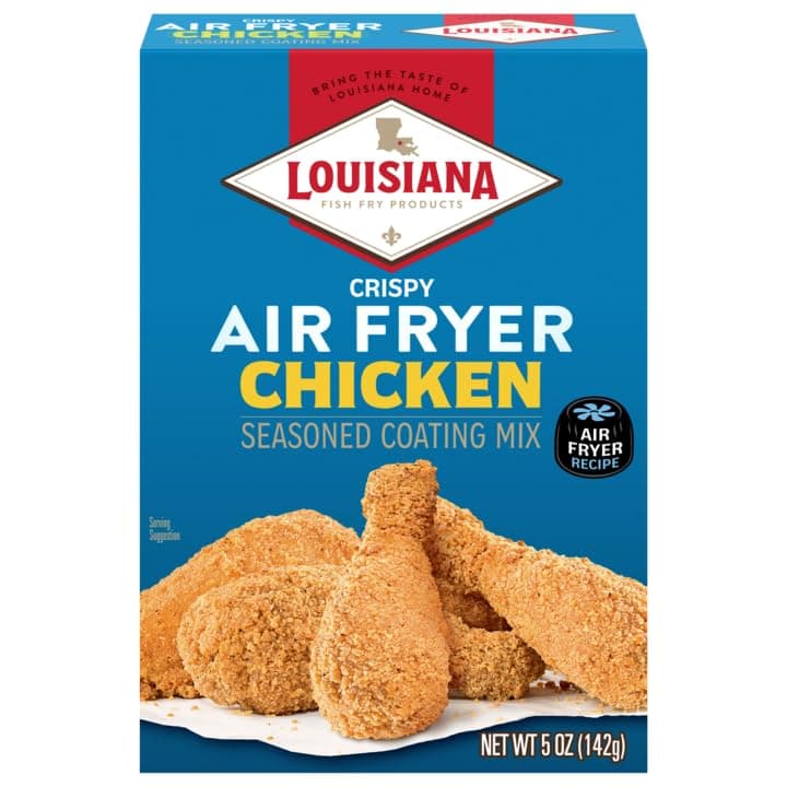 Louisiana Fish Fry Air Fryer Chicken Coating Mix 5 oz Pack of 6 Each Box Coats 2 lbs of Chicken Easy to Cook Air Fried Chicken Crispy Texture Delicious Flavor
