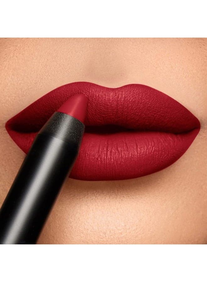 Dark Red Lipstick Crayon - Matte - A