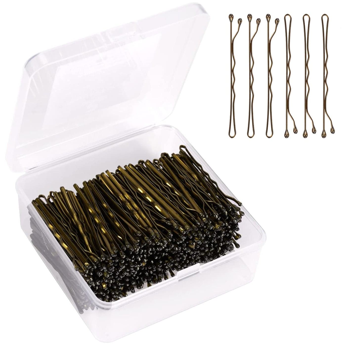 Bobby Pins 400 PCS Small Blonde Hair Bobby Pins with Case for Girls Women Gold Bun Pins for Thick Hair All Hair Types 105 Oz300 g Gold